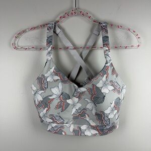 Victoria’s Secret Medium Support Racerback Sports Bra Workout Butterfly Large